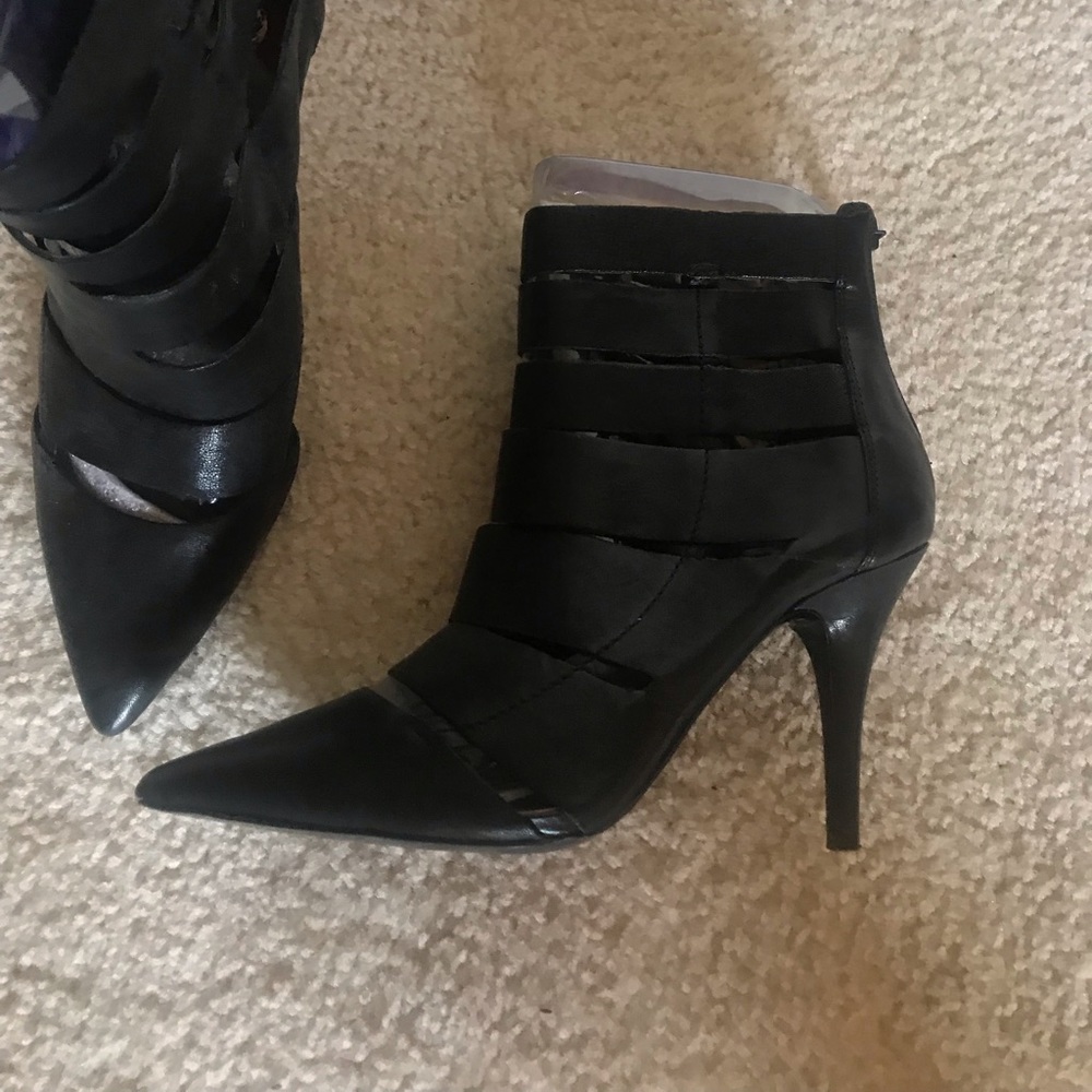 Vince Camuto Black cut out booties